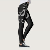Leggings Parties scintillant d'argent blanc conception fill (Droite)