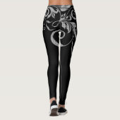 Leggings Parties scintillant d'argent blanc conception fill (Dos)