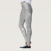 Leggings Parties scintillant d'argent élégant Motif de tach (Gauche)
