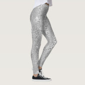 Leggings Parties scintillant d'argent élégant Motif de tach (Droite)