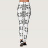 Leggings Parties scintillant d'argent Snowflake White Chris (Dos)