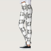 Leggings Parties scintillant d'argent Snowflake White Chris (Gauche)