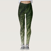 Leggings Parties scintillant Dark to Pastel Jade Ombre, Ear (Devant)