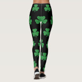 Leggings Parties scintillant de la Saint Patrick Shamrock (Dos)