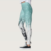 Leggings Parties scintillant de Marbre blanc moderne Sparkl (Gauche)
