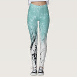 Leggings Parties scintillant de Marbre blanc moderne Sparkl<br><div class="desc">Ce design moderne et glamour est une fusion de deux tendances design populaires : la parties scintillant et le marbre. Il présente un dégradé rayé de parties scintillant bleu imitation bleu d'aqua, en haut d'un arrière - plan contemporain en pierre de marbre blanc et noir. C'est élégant, chic et élégant...</div>
