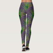 Leggings Parties scintillant de plumage de paon (Dos)