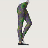 Leggings Parties scintillant de plumage de paon (Droite)
