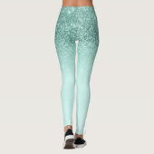 Leggings Parties scintillant de verre vert Mint Sparkle Omb (Dos)