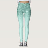 Leggings Parties scintillant de verre vert Mint Sparkle Omb (Devant)