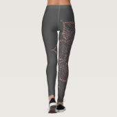 Leggings Parties scintillant des Gold Faux Roses non centré (Dos)