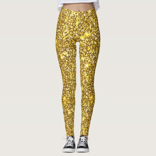 Leggings Parties scintillant d'or (Devant)