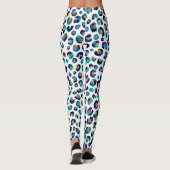 Leggings Parties scintillant d'or bleu Motif Leopard (Dos)