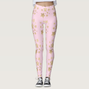Leggings Parties scintillant d'or champagne scintille Étoil