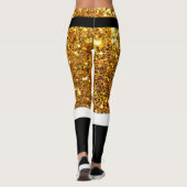 Leggings Parties scintillant d'or de Mme Santa Claus (Dos)