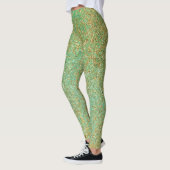 Leggings Parties scintillant d'or et Turquoise étincelle de (Gauche)