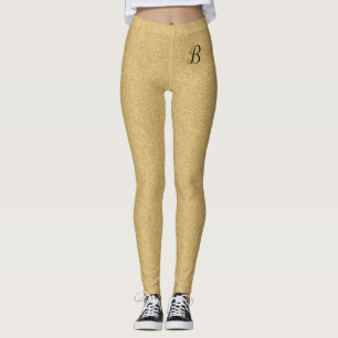 Leggings Parties scintillant d'or Monogramme classique tend