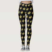 Leggings Parties scintillant d'or Silhouette Lapin Lapin Le (Devant)