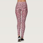 Leggings Parties scintillant empreinte de léopard rose (Dos)