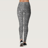 Leggings Parties scintillant en argent noir et blanc étince (Dos)