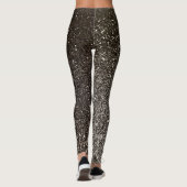 Leggings Parties scintillant en argent noir et blanc Ombre  (Dos)
