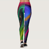 Leggings Parties scintillant en marbre et or (Dos)