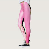 Leggings Parties scintillant en marbre rose Or noir (Gauche)