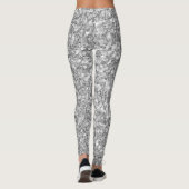 Leggings Parties scintillant En Mosaïque Blanche Et Grise (Dos)