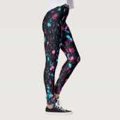 Leggings Parties scintillant en mosaïque bleu brillant (Droite)
