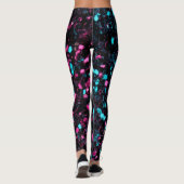 Leggings Parties scintillant en mosaïque bleu brillant (Dos)