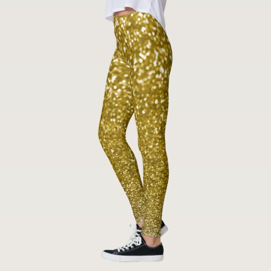 Leggings Parties scintillant en or glam (Gauche)