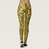 Leggings Parties scintillant en or glam (Dos)
