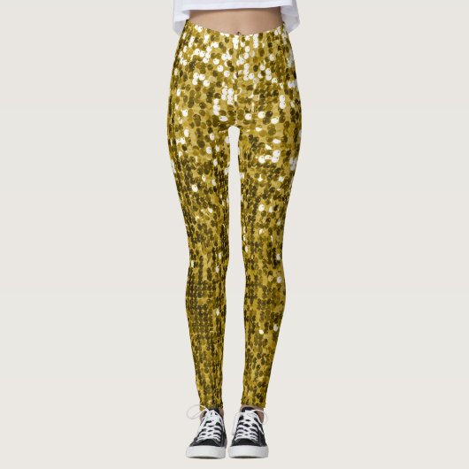 Leggings Parties scintillant en or glam (Devant)