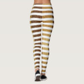 Leggings Parties scintillant en or gras et rayures blanches (Dos)