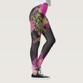 Leggings Parties scintillant en or noir rose Brush moderne (Droite)