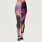 Leggings Parties scintillant en or noir rose Brush moderne (Dos)
