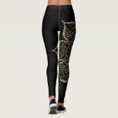 Leggings Parties scintillant en or non centré Mandala sur n (Dos)