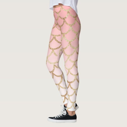 Leggings Parties scintillant en or rose Ombre, légendes de (Gauche)