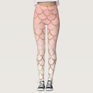Leggings Parties scintillant en or rose Ombre, légendes de