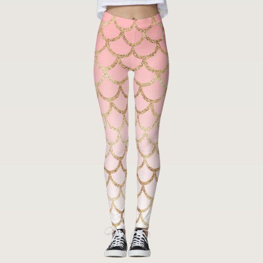 Leggings Parties scintillant en or rose Ombre, légendes de (Devant)