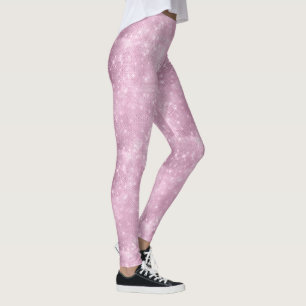 Leggings Parties scintillant et brillant Motif rose ID671