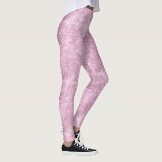 Leggings Parties scintillant et brillant Motif rose ID671 (Droite)