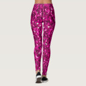 Leggings Parties scintillant étincelante rose chaud (Dos)