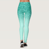 Leggings Parties scintillant fausse turquoise ombre (Dos)