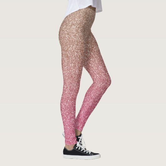 Leggings Parties scintillant Faux Rose Bronze (Droite)
