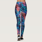 Leggings Parties scintillant Galaxy Scales de sirène célest (Dos)