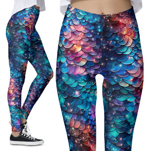Leggings Parties scintillant Galaxy Scales de sirène célest