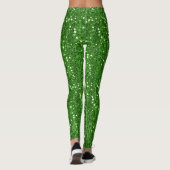 Leggings Parties scintillant Glam Verte Flamme St. Patrick' (Dos)