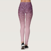 Leggings Parties scintillant Gold rose, Ajoutez Votre Nom O (Dos)