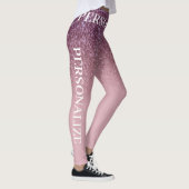 Leggings Parties scintillant Gold rose, Ajoutez Votre Nom O (Droite)